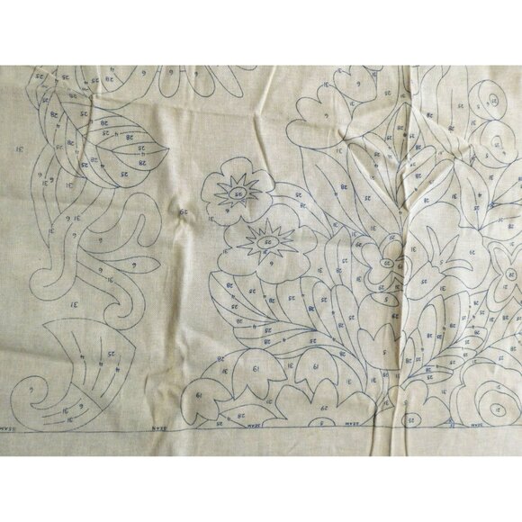 Vintage Columbia Minerva 1972 Tapestry Canvas 36x48 Floral Design For Needlework - Picture 4 of 5